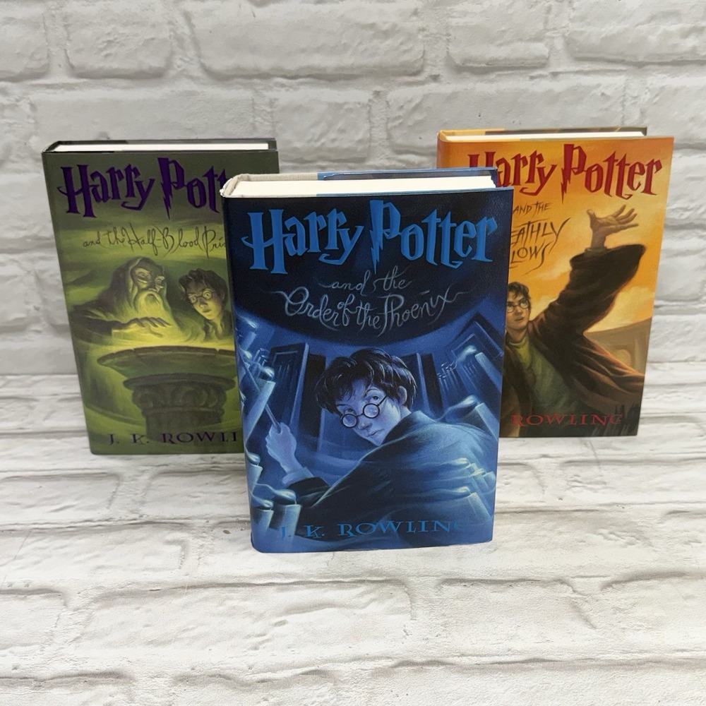 Harry Potter Book 5 Order Of The Phoenix 1st Printing + Book 6 &7 Set Of 3 Nice!